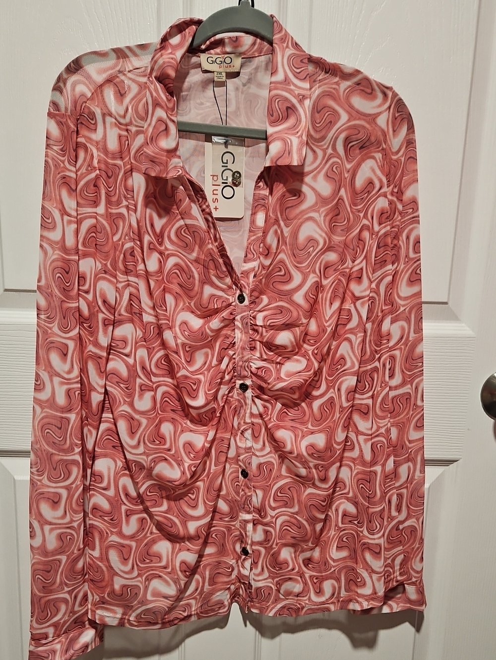 GiGiO Pink Swirl Long-Sleeve Shirt